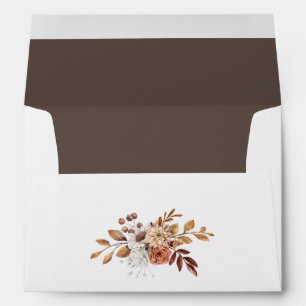 Elegant Fall Leaves Return Address  Envelope