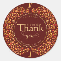 Elegant Fall Leaves Rustic Terracotta Wedding 