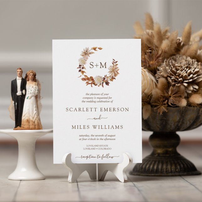 Elegant Fall Leaves Wedding Invitation (Elegant Fall Leaves Wedding Invitation
)