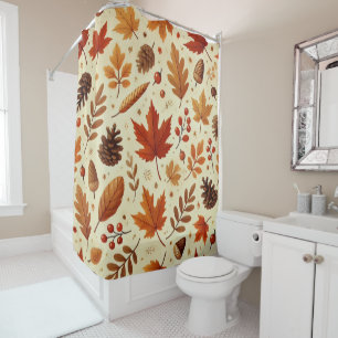 Elegant Fall Pattern Shower Curtain