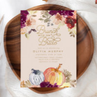 Elegant Fall Pumpkin Floral Bridal Shower Brunch