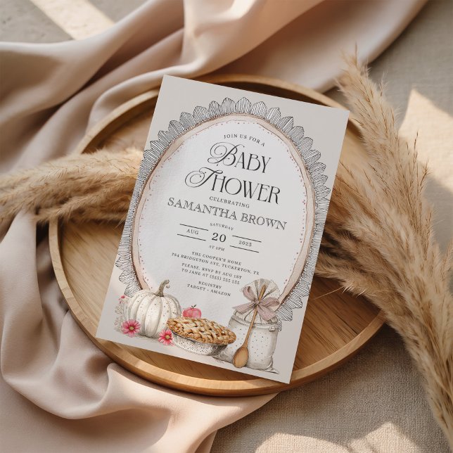Elegant Fall Rustic Baby Shower Invitation (Creator Uploaded)