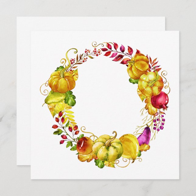 Elegant Fall Season Invitation (Front/Back)