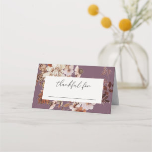 Elegant Fall Thanksgiving Friendsgiving Dinner Place Card