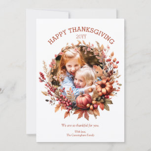 Elegant Fall Thanksgiving Photo Card