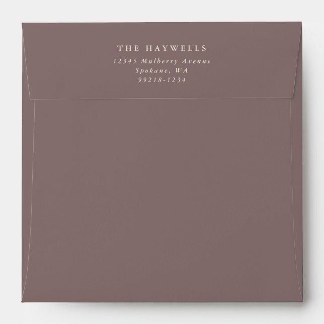 Elegant Fall/Thanksgiving Wreath Return Address Envelope (Back (Top Flap))