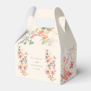 Elegant Fall Watercolor Apples Wedding Favour Box