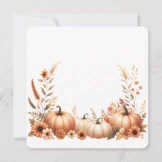 Elegant fall watercolor illustration invitation