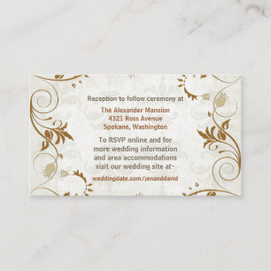 Elegant Fall Wedding enclosure cards