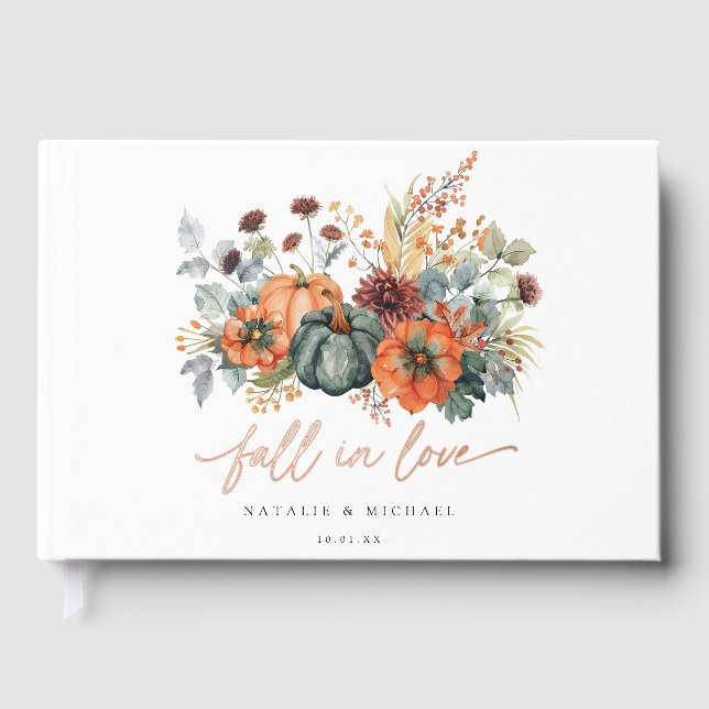 Elegant Fall Wedding Guest Book (Front)