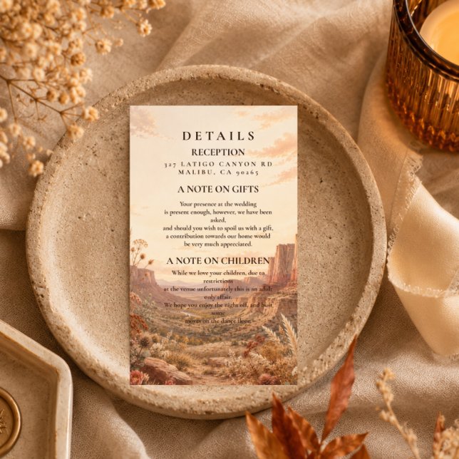 Elegant Fall Western Wedding Enclosure Card (Creator Uploaded)