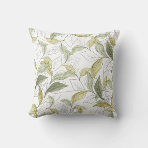 Elegant Falling Leaves Nature-Inspired Design Cushion