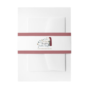 Elegant Falling Stars, Baby Shower Invitation Belly Band