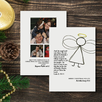 Elegant Family Christian Religious Photo Christmas Holiday Card