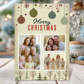 Elegant Family Christmas Photo Card