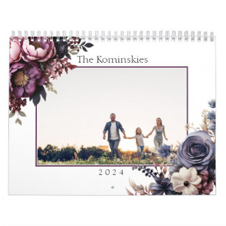 Elegant Family Floral Botanical Calendar