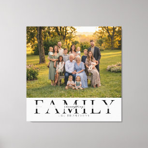 Elegant Family Name Keepsake Photo Gift Canvas Print