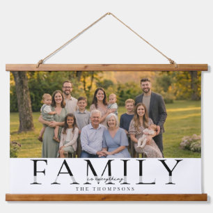 Elegant Family Name Keepsake Photo Gift Hanging Tapestry