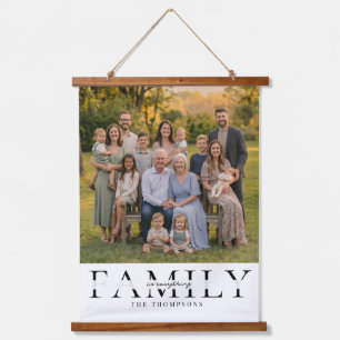 Elegant Family Name Keepsake Photo Gift Hanging Tapestry