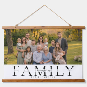 Elegant Family Name Keepsake Photo Gift Hanging Tapestry