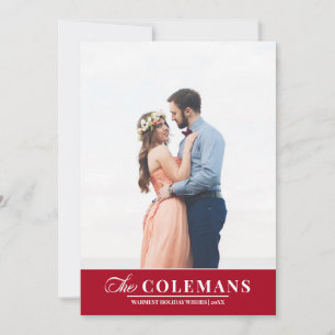 Elegant family name Red   Holiday vertical photo