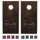 Elegant Family Name Wedding Dark Wood Anniversary