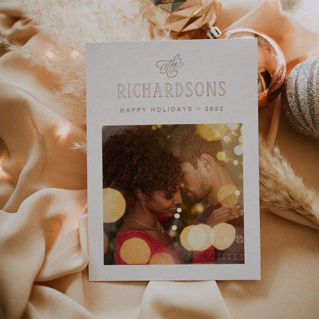 Elegant Family Photo and Name | Happy Holidays (Creator Uploaded)