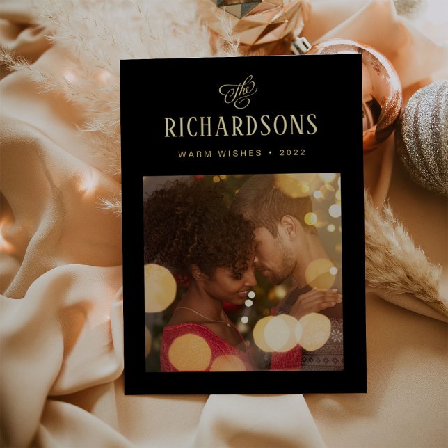 Elegant Family Photo and Name | Warm Wishes (Creator Uploaded)