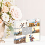 Elegant Family Photo Block<br><div class="desc">Grey Elegant Family Photo Block. Our modern family photo collage collection is perfect for capturing and celebrating the year in an artistic way. Stylish hand-lettered calligraphy script adds a touch of timeless elegance, making it an ideal keepsake. Easily customise and craft your visual story! It features six easy-to-customise photos and...</div>