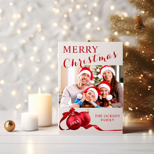 Elegant Family Photo Christas Card