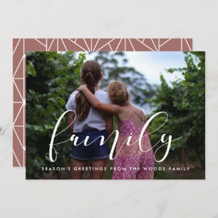 Elegant Family Photo Christmas Holiday Card