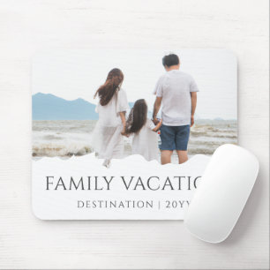 Elegant Family Vacation   Family Trip Photo Mouse Pad