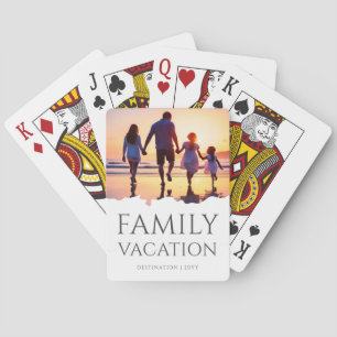 Elegant Family Vacation   Family Trip Photo Playing Cards