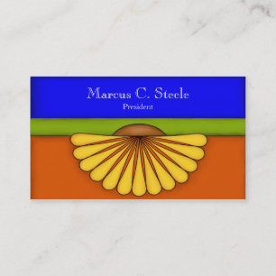 Elegant Fan Flower Business Card