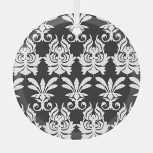 Elegant Fan Motifs in Golden Art Deco. Glass Tree Decoration