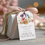 Elegant Fantasy Floral Bridal Shower Gift Tags<br><div class="desc">Celebrate the bride-to-be with this elegant fantasy floral bridal shower gift tag to thank your guests for celebrating with you at this event. The design features colorful painted blooms and refined modern typography. Personalize the text template with the bride's name for a custom gift tag that coordinates beautifully with the...</div>