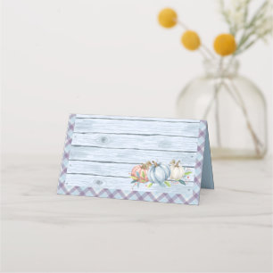 Elegant Farmhouse Fall Harvest Watercolor Pumpkin  Place Card