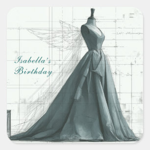 Elegant Fashion Birthday Stickers – Perfume Bottle