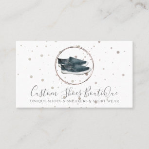 Elegant Fashion Boutique Canvas Shoes Jean Sneaker Business Card