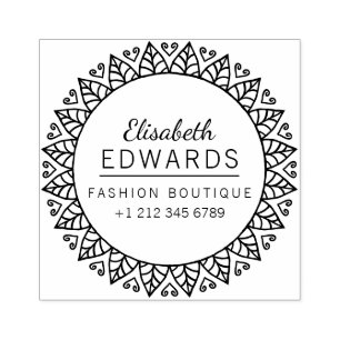 Elegant Fashion Boutique Rubber Stamp