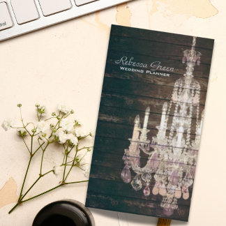 elegant fashion boutique vintage chandelier business card