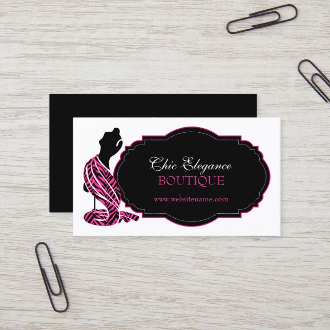 Elegant Fashion Business Card (Front/Back In Situ)