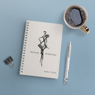 Elegant Fashion Designer Portfolio Summer Sketch Notebook