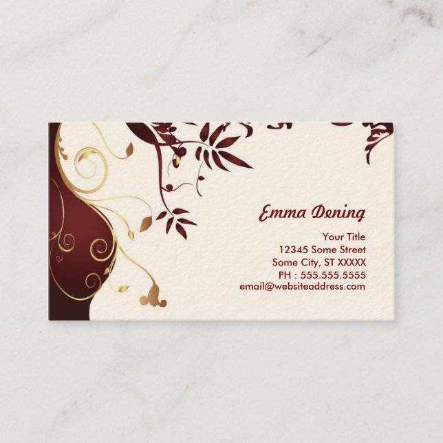 Elegant Fashion Profile Card (Front)