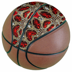 elegant fashion stylish gold ruby red burgundy  basketball