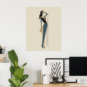 Elegant Fashion Woman Illustration – Minimalist Poster