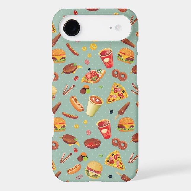 Elegant Fast Food Pattern Case-Mate iPhone Case (Back)