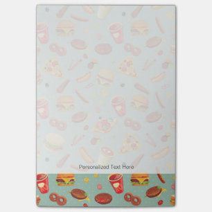 Elegant Fast Food Pattern Post-it Notes