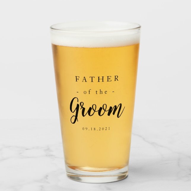 Elegant Father of the Groom Glass (Front Filled)