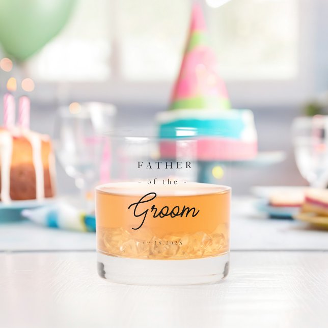 Elegant Father of the Groom Whiskey Glass (Insitu (Birthday))